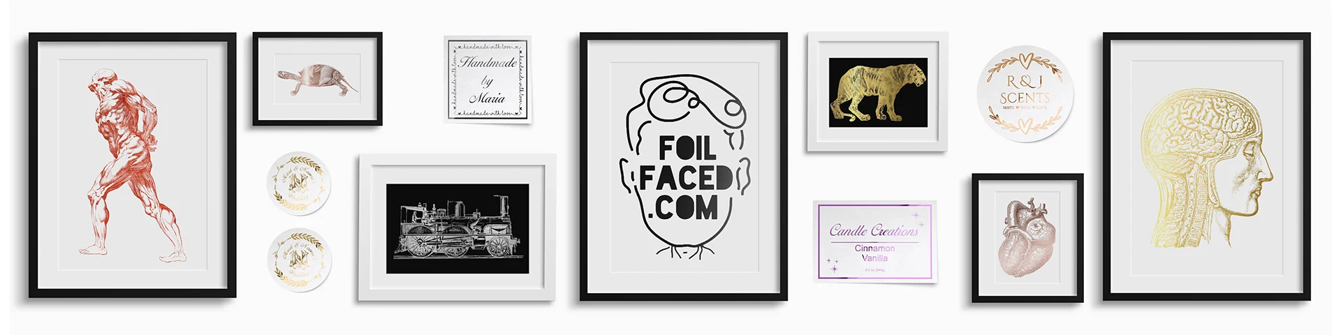 Foilfaced Luxury Foil Stickers and Prints