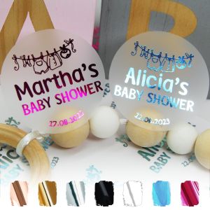 Baby Shower Stickers washing line personalised Pink and Blue