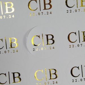 Personalised Wedding Initial Stickers