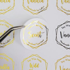 Personalised Soy Candle, Soap, Wax Melt Stickers
