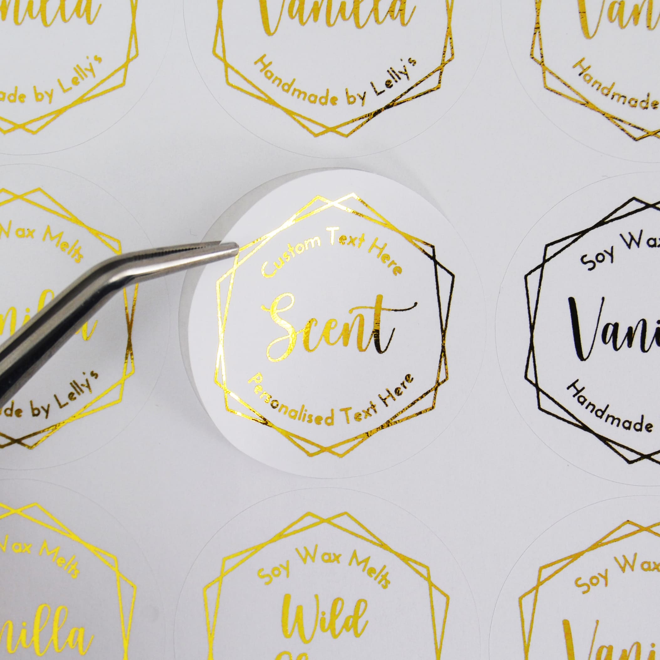 Personalised Soy Candle, Soap, Wax Melt Stickers