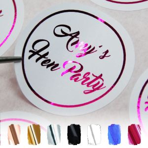 Hen Party Personalised Circle Stickers