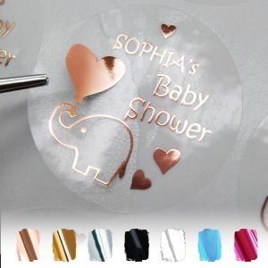 Elephant Custom Baby Shower Stickers