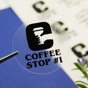 Premium Personalised Clear Gloss Round Stickers