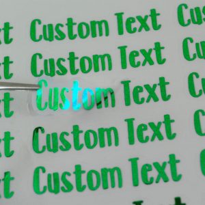 Premium Personalised Frosted Contour Cut Custom Text Stickers