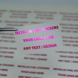 Premium Personalised Frosted Curved Rectangle Stickers