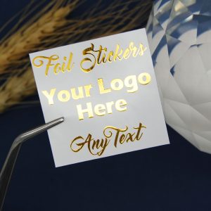 Premium Personalised Gloss White Square Stickers