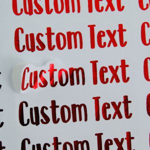 Premium Personalised Matt White Contour Cut Custom Text Stickers