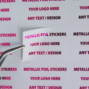 Premium Personalised Matt White Rectangle Stickers