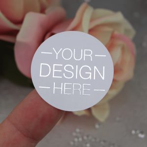 Premium Personalised Matt White Round Stickers
