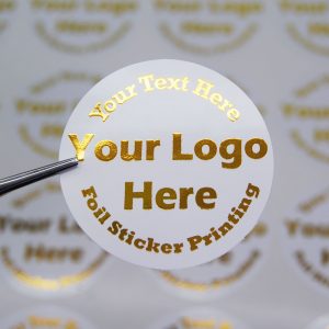 Premium Personalised Gloss White Round Stickers