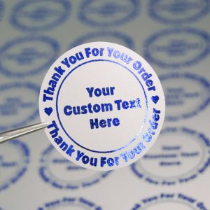 Thank You For Your Order - Circle & Hearts Sticker