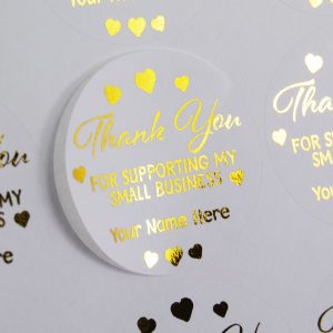 Thank You For Supporting My Small Business - Three Hearts Sticker